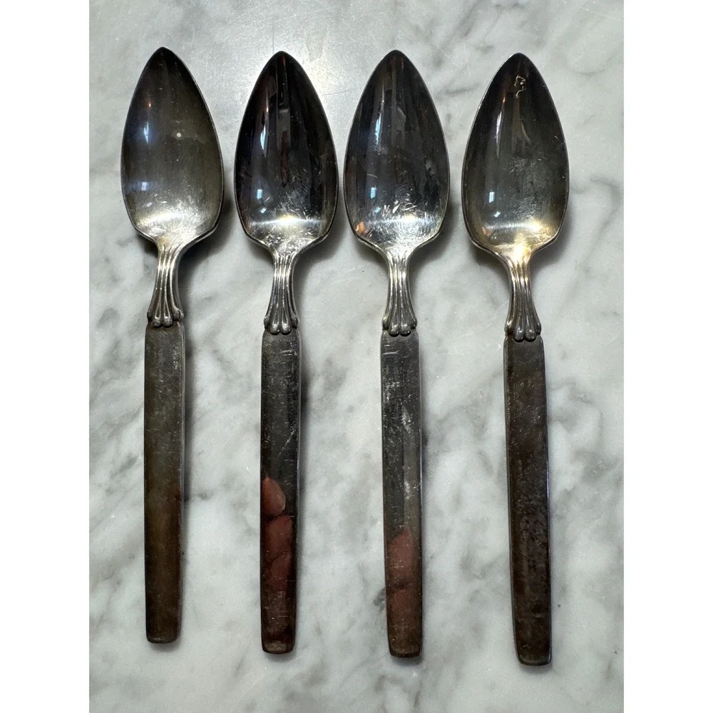 Oneida Community Twilight Silverplate Fruit Orange Spoons Set of 4 Vintage 1956